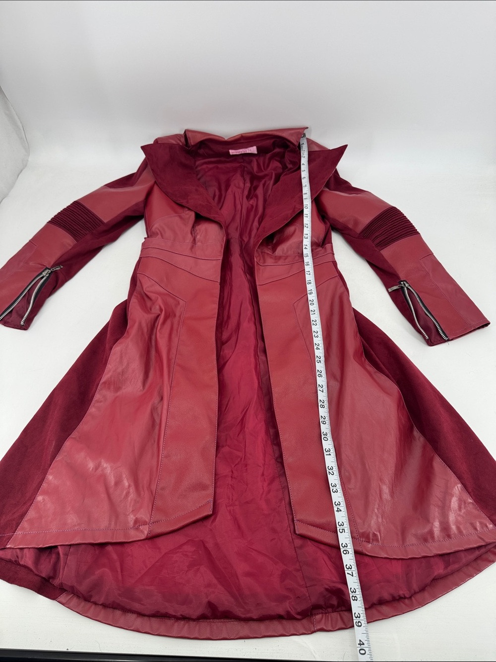 Cosplay.fm Halloween Heroine Anime Goth Cyberpunk Marvel Red Gloves Coat - Picture 13 of 14